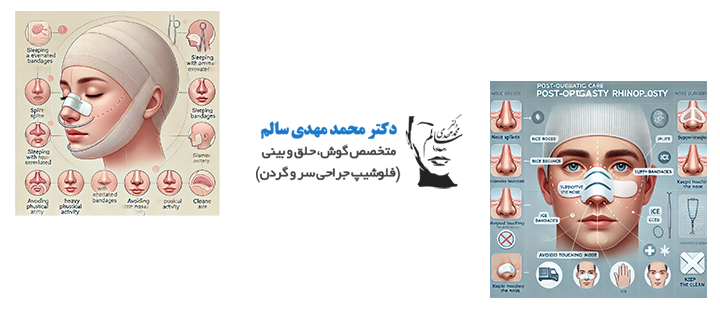 آشنایی با مراقبت های بعد از جراحی بینی